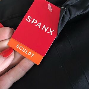 SPANX Very Black High-Waist Mid-Thigh Shaping Shorts